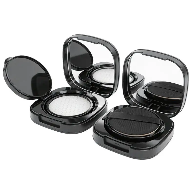 {#} 1Pcs Empty Air Cushion Case With Mirror And Sponge Puff Refillable BB Cream Container For DIY Makeup Travel Use