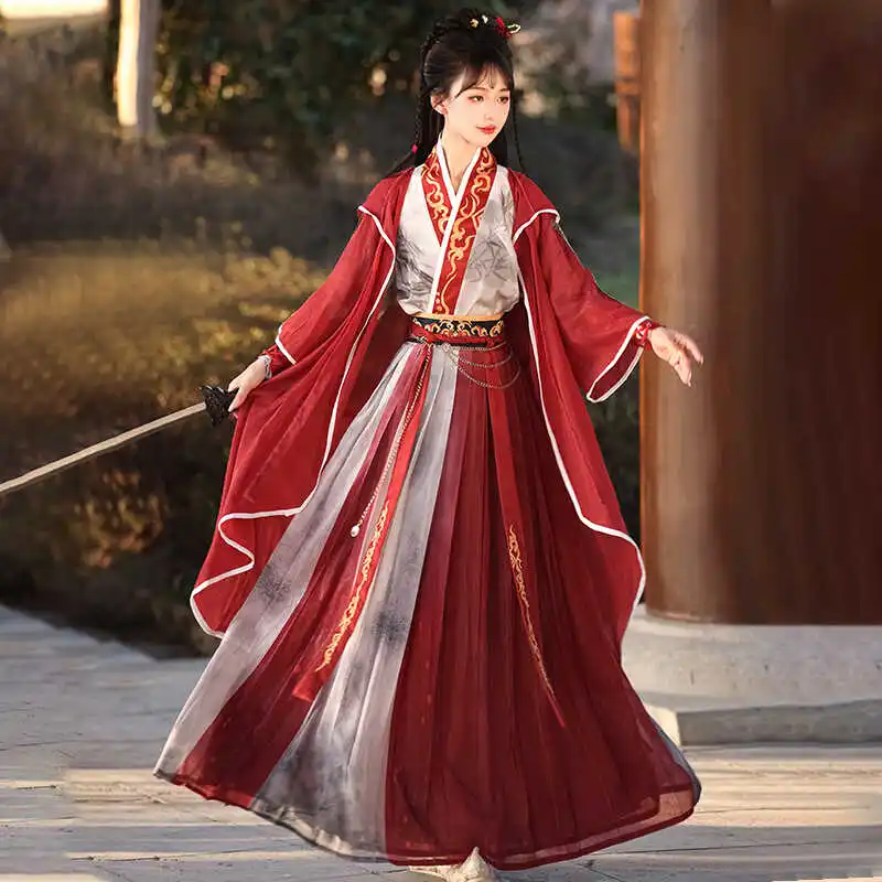 

Chinese Traditional Ancient Hanfu Dress Oriental Princess Dress Elegance Tang Dynasty Dance Wear Female Halloween Cosplay