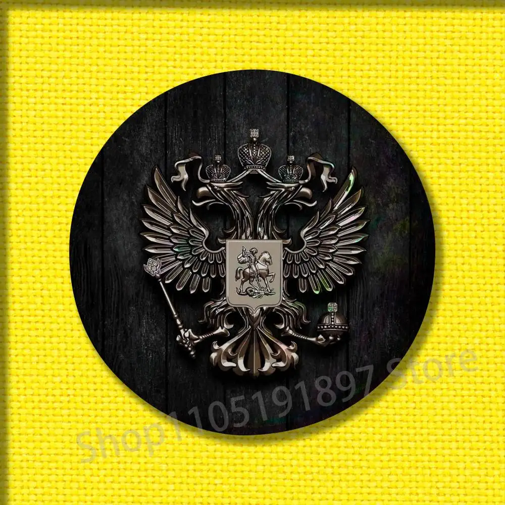 روسيا جواز السفر الشعار الوطني العلم شارات 25 مللي متر 75 مللي متر 44 مللي متر 58 مللي متر 32 مللي متر دبوس مستدير بروش الزينة على ظهره تذكارية تأثيري هدية #6
