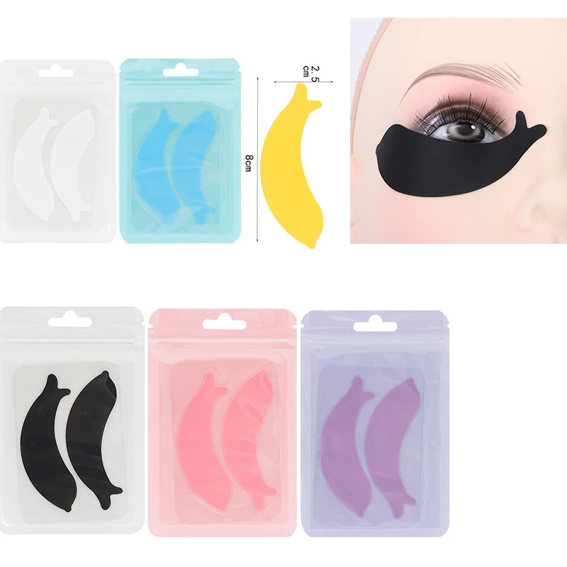 New Reusable 1Pair Eye Pads Silicone Stripe Lash Lift Eyelash Extension Hydrogel Patches Under Eye Gel Patch Makeup Tools