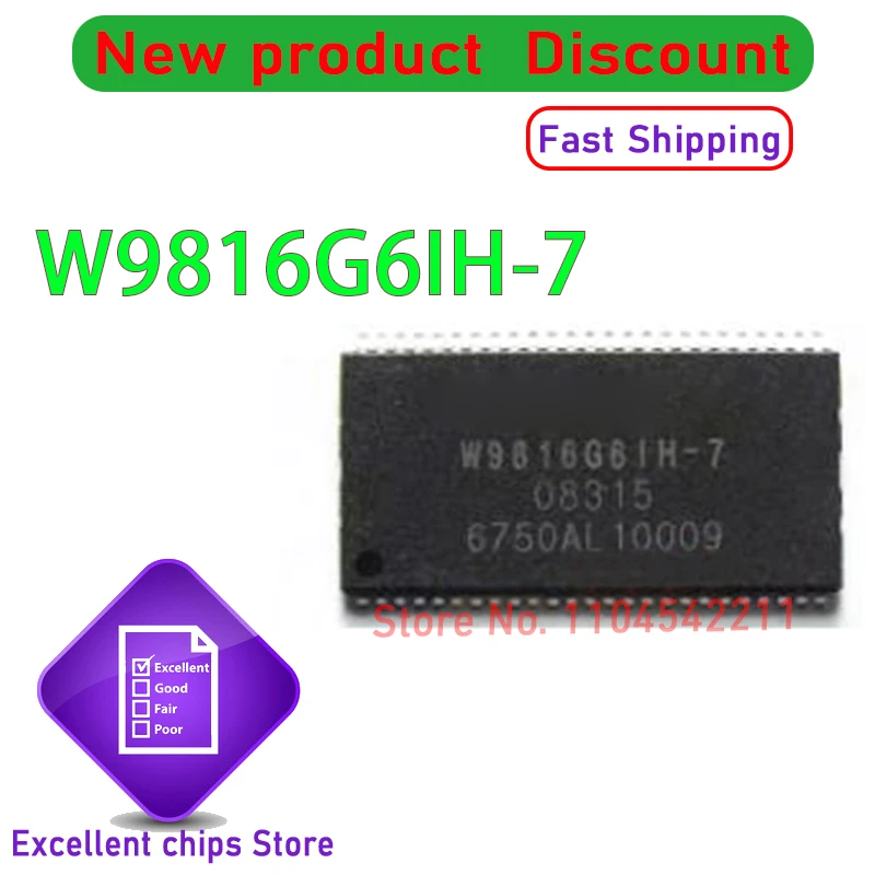 W9816G6IH-7 W9816G61H-7 TSOP-50 CHIP IC W9816G6IH-7S 5-20PCS