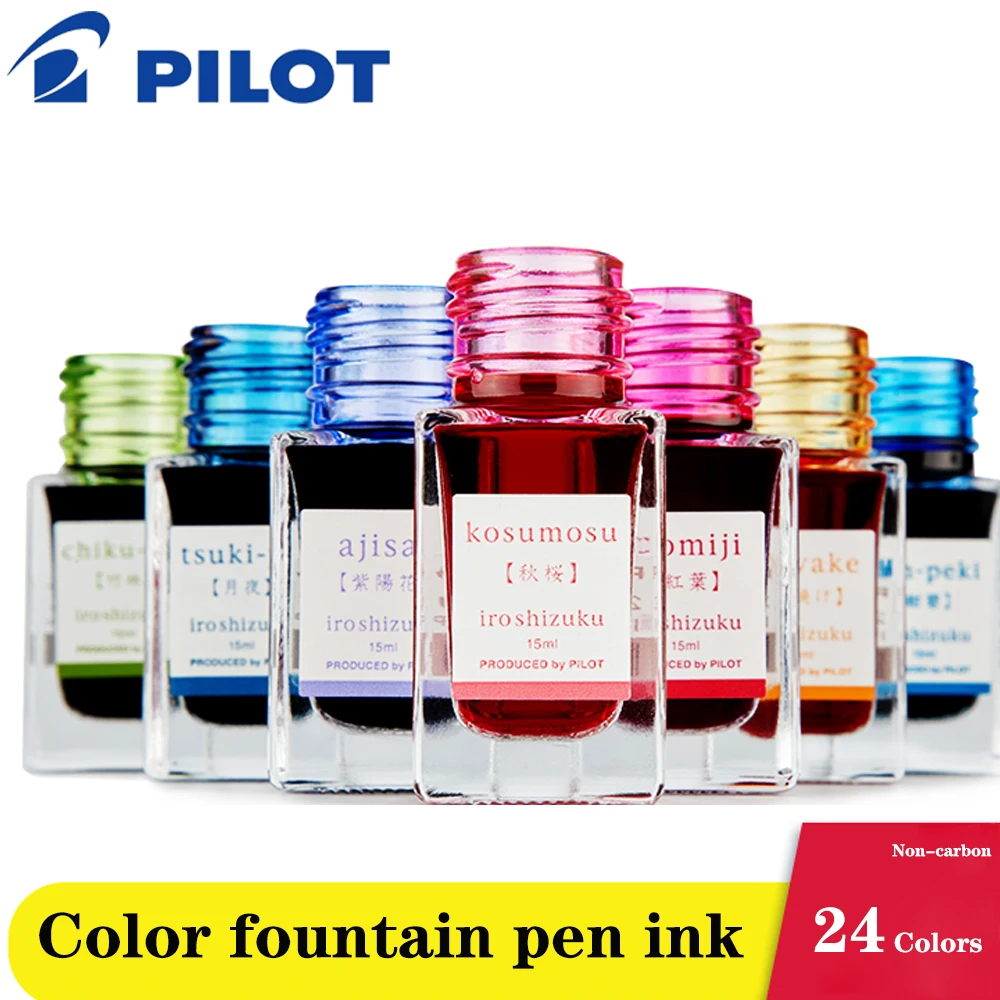 

1 Bottle of PILOT Fountain Pen Ink INK-15 Colors Iroshizuku 15ml Non-carbon Ink Smooth and Non-blocking Pen Office Stationery