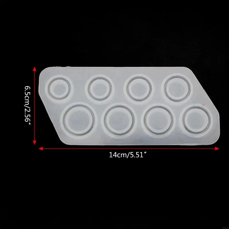HX6D 8 PCS/Moldes anillo resina Set Moldes anillo silicona Tamaños variados fundición anillo