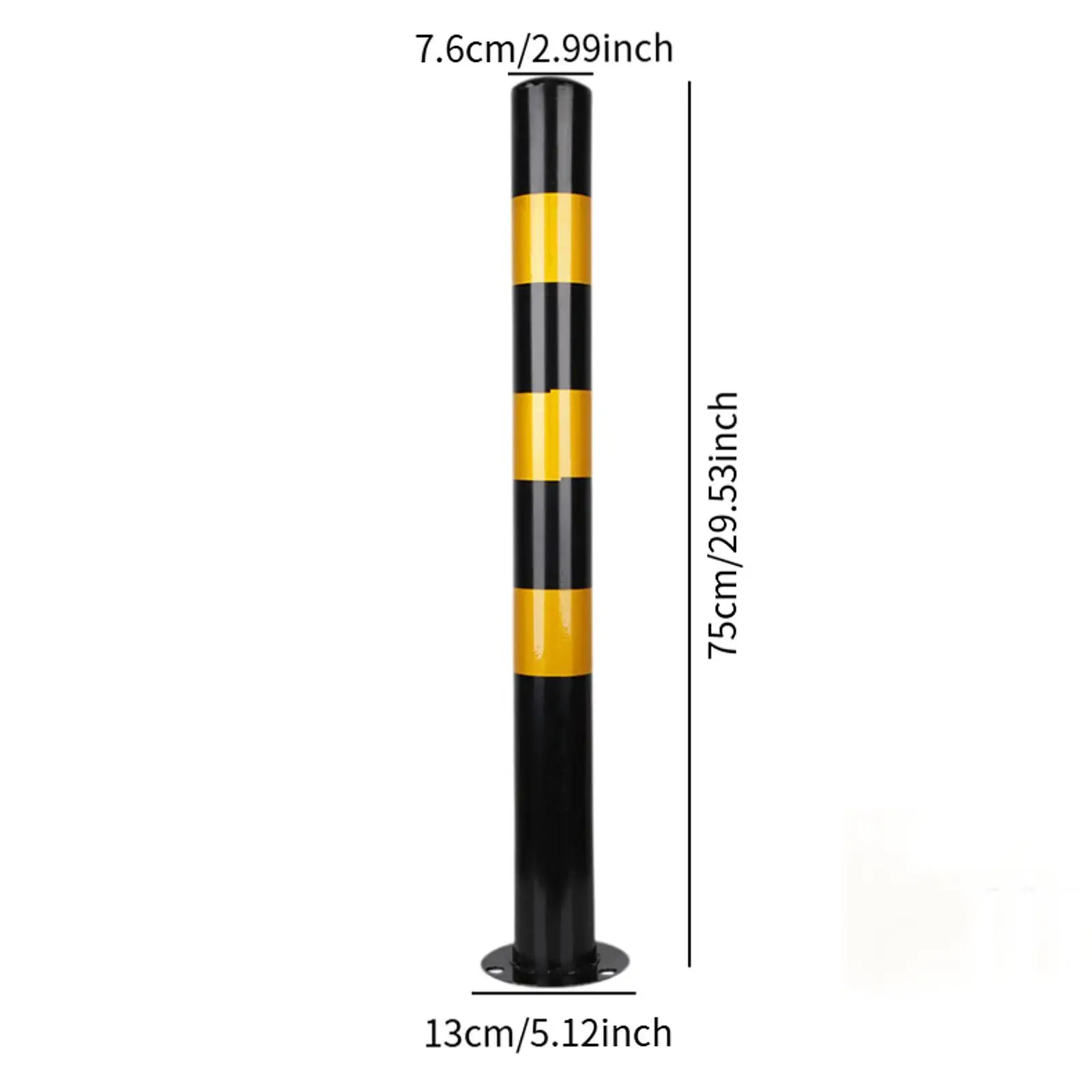 Poste de amarração de metal 30 ''H para interseções rodoviárias Estacionamento Área sensível ao tráfego Comunidades residenciais Pistas de rua