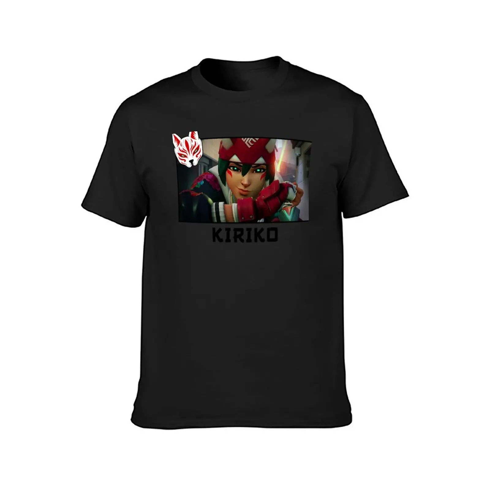 Kiriko Mask T-Shirt anime anime clothes customizeds blanks plain black t shirts men