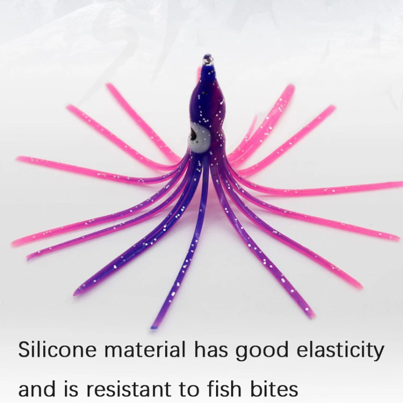 5 قطعة لينة مضيئة الأخطبوط الحبار التنانير إغراء 5-12 سنتيمتر سيليكون التونة متجنب الحبار القفز الصيد البحري توهج المطاط الطعم الاصطناعي #4