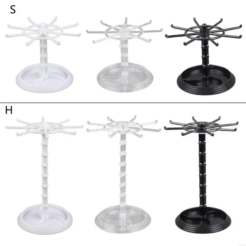 31BB Rotating Jewelry Organizer Plastic Jewelry Display Stand Rack Jewelry Dish Holder For Earrings Necklace Bracelet Pendant