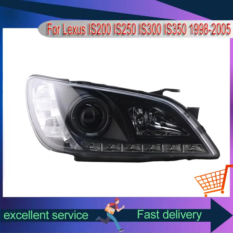 Car Styling for Lexus IS200 IS250 IS300 IS350 1998-2005 LED Head Lights Classic Style Headlights Xenon Front Lamp Accessories