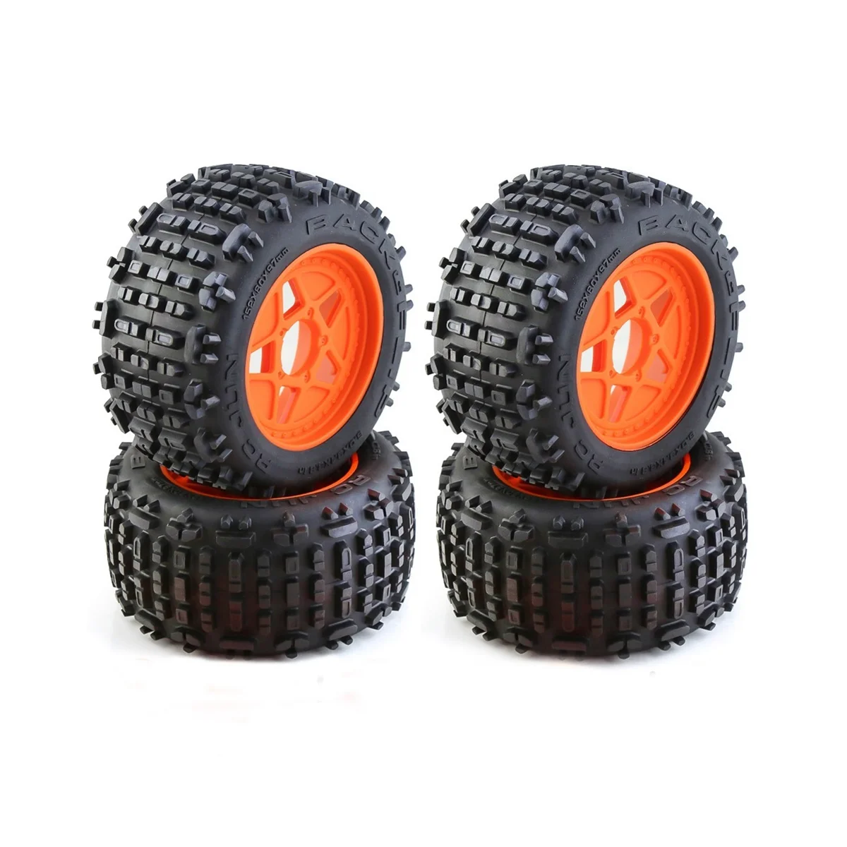 4Pc 152mm 1/8 1/10 for Monster Truck Tire with 12mm 14mm 17mm Wheel Hex for TRAXXAS Sledge E-Revo ARRMA KRATON Outcast,3