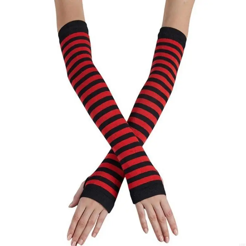 Găng tay Stripe Rainbow 49mf cho phụ kiện tiệc Giáng sinh nữ