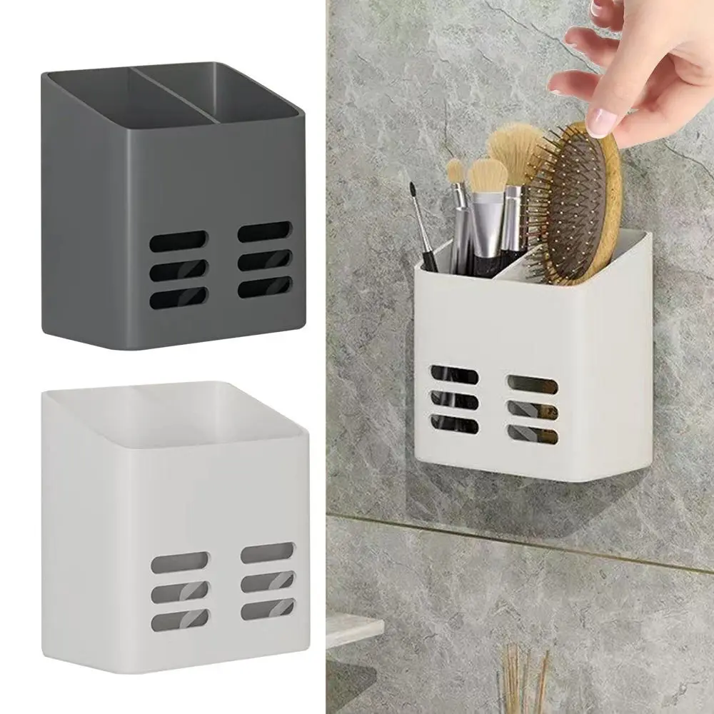 Bathroom Cosmetics Storage Drain Rack Wall Mounted Shower Drain Shelf Toothpaste Storage Rack Container Toothbrush