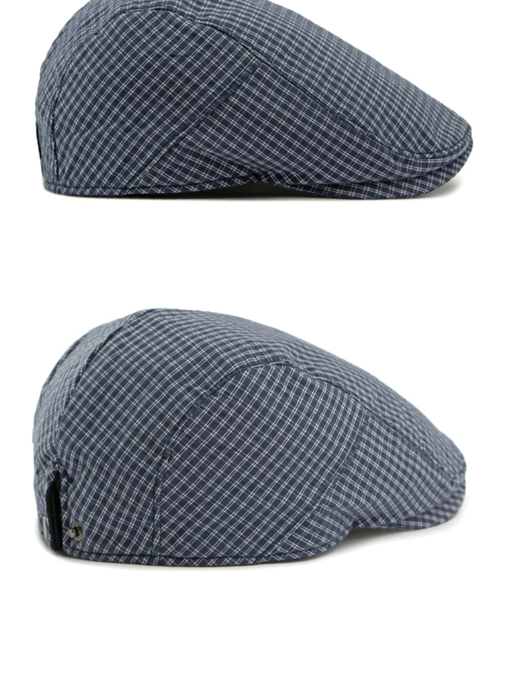 HT4799 Herren- und Damen-Baskenmützen für Frühling, Sommer und Herbst, Künstler- und Malermütze, Unisex Ivy Flat Cap, Verstellbare Karierte Baskenmützen – Detail 12
