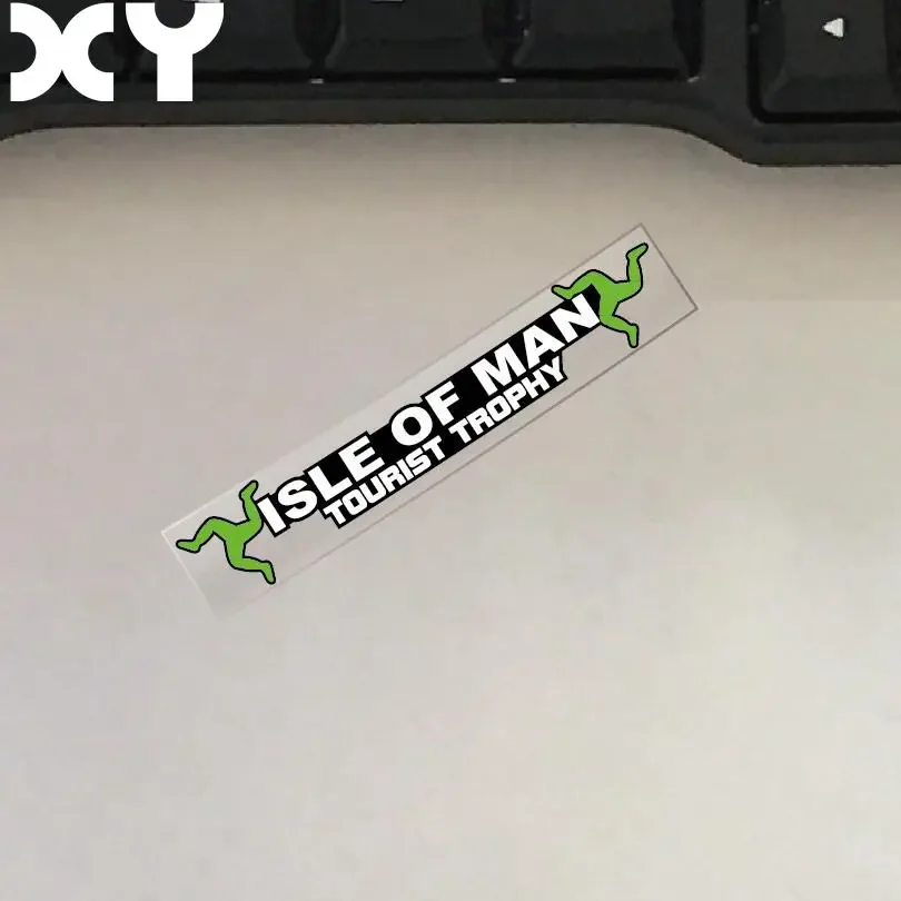 2PC Isle of Man Racing Vinyl Sticker Multi-color Waterproof UV Decal, Self-Adhesive Decoration for Motorcycle Car Truck & Helmet
