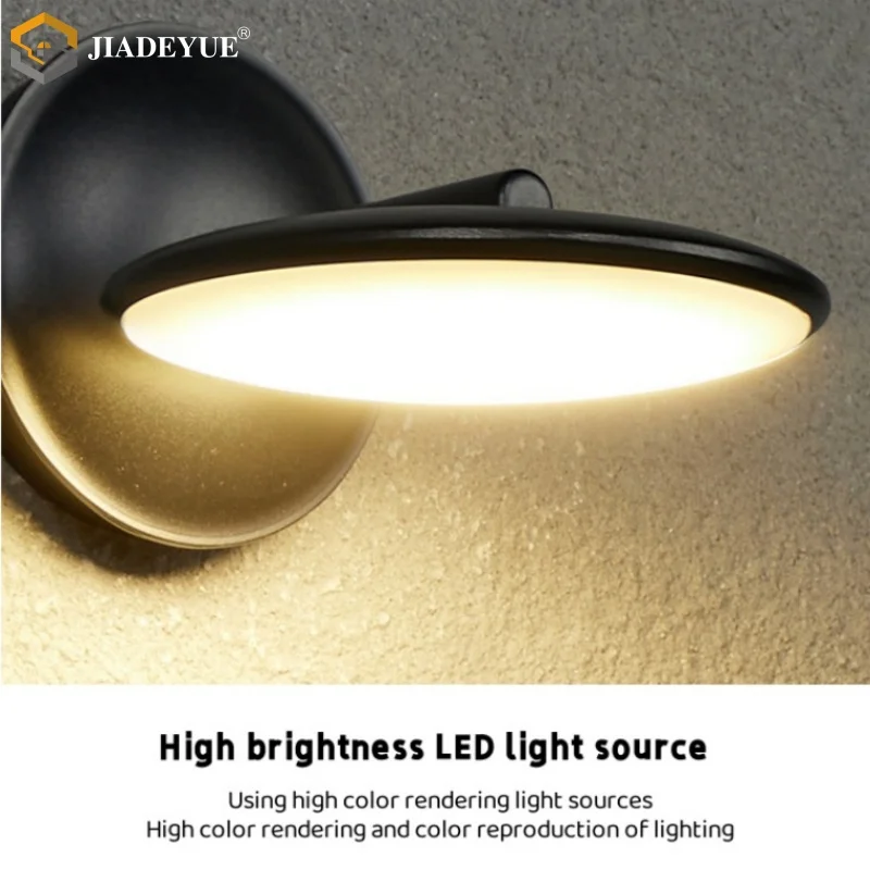 Modern minimalist LED waterproof wall lamp with rotatable wall lamp, bedside lamp, living room, hallway, courtyard lamp