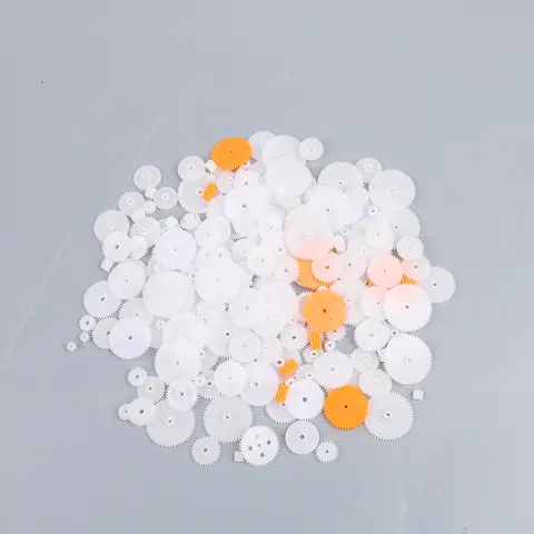 200PCS Mixed Kunststoff Getriebe Tasche Motor Motor Getriebe Getriebe 0,5 Form DIY Handgemachte Spielzeug Zubehör Motor