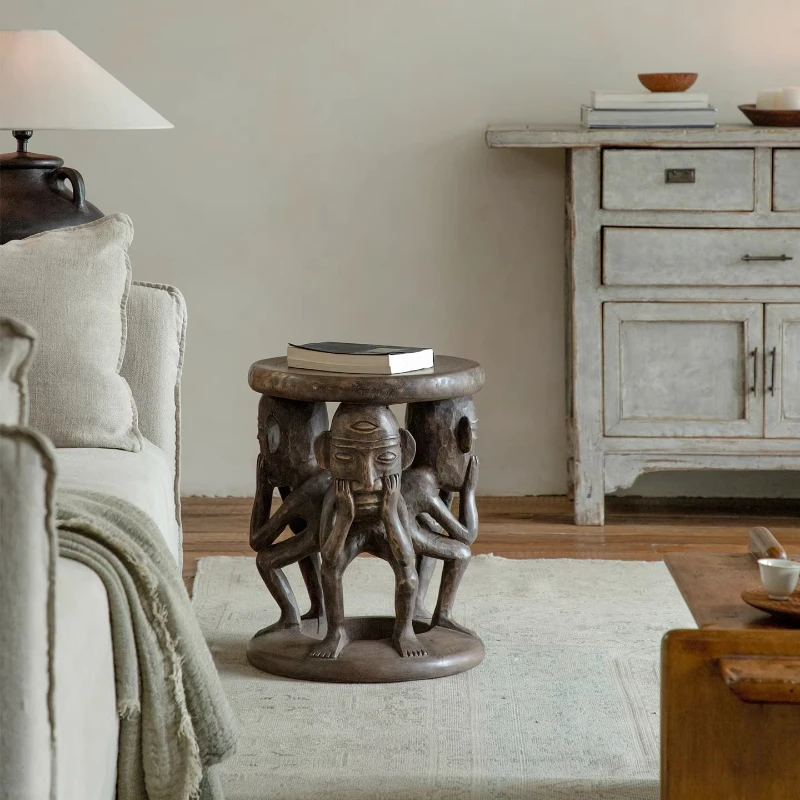 

Wabi Sabi Medieval, tribal style carving, interior decoration