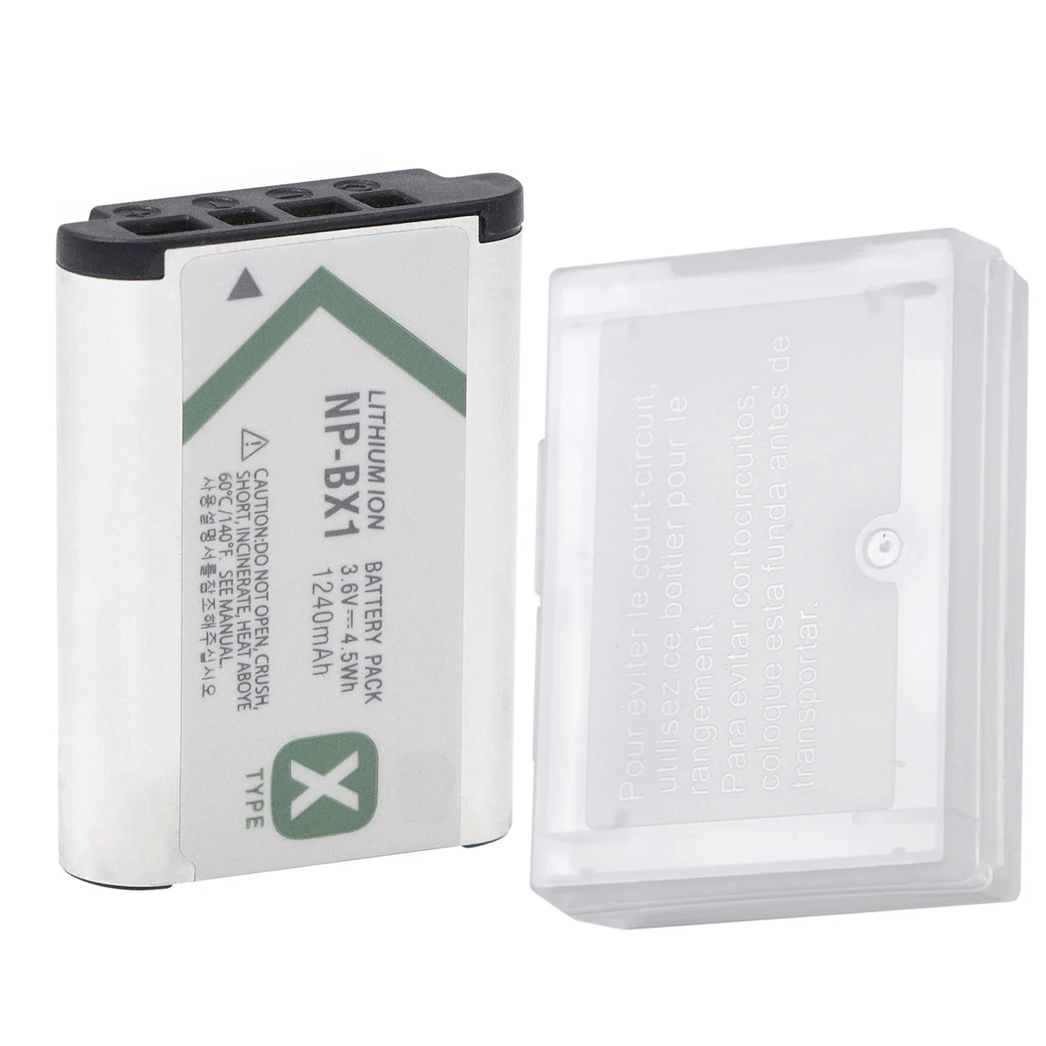 2PCS NP-BX1 NPBX1 1240mAh Battery for SONY HDR-GW66 HDR-AS10 AS15 AS20 AS30 AS50 AS100V AS200V AS300 HX400 HX50 HX60 Camera