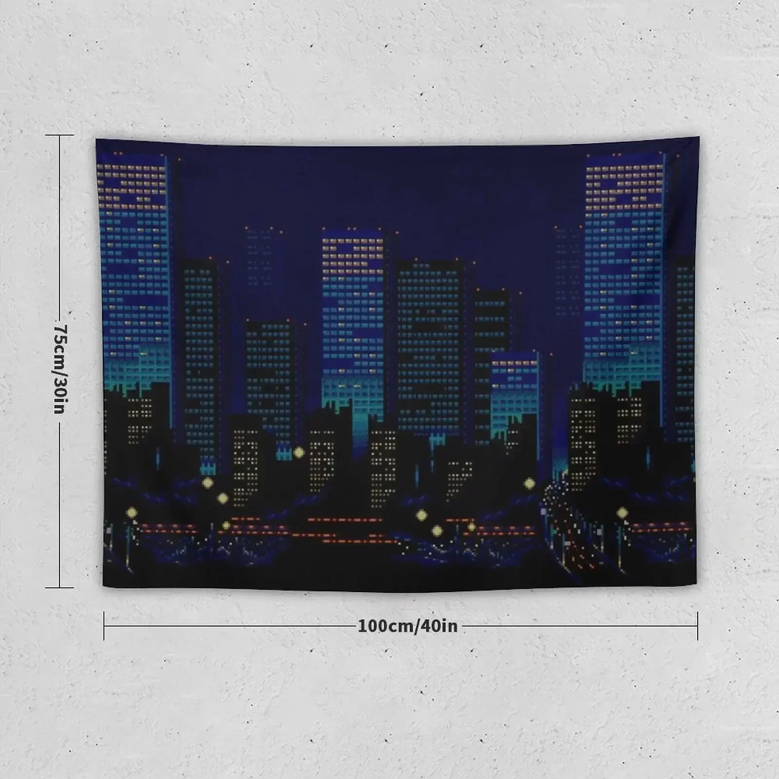 Streets of Rage 16-Bit City Tapestry Wall Coverings Room Decor Aesthetic Room Decorations Aesthetics Tapestry