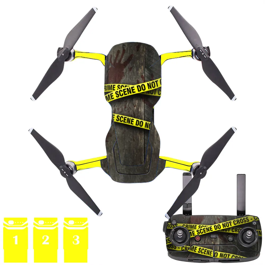 PVC Stickers Waterproof Skin Decals for DJI Mavic Air 1 Sticker Drone Accessories Body Battery Protection Film Cover