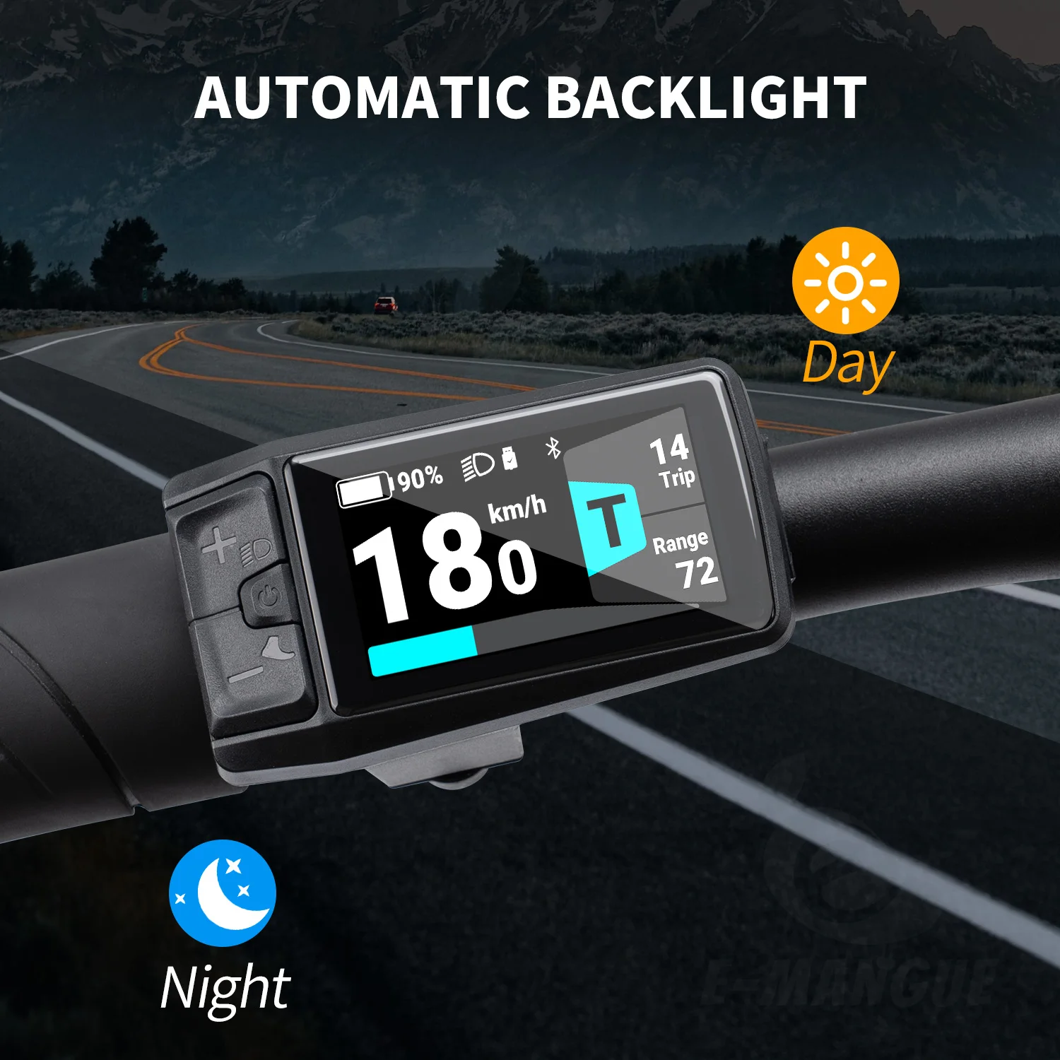 BAFANG Display C080 Bluetooth 1,9-Zoll-TFT-Bildschirm Tachometer & Computer mit Typ-C-Anschluss für BAFANG Motor CAN-Protokoll 5PIN – Detail 5