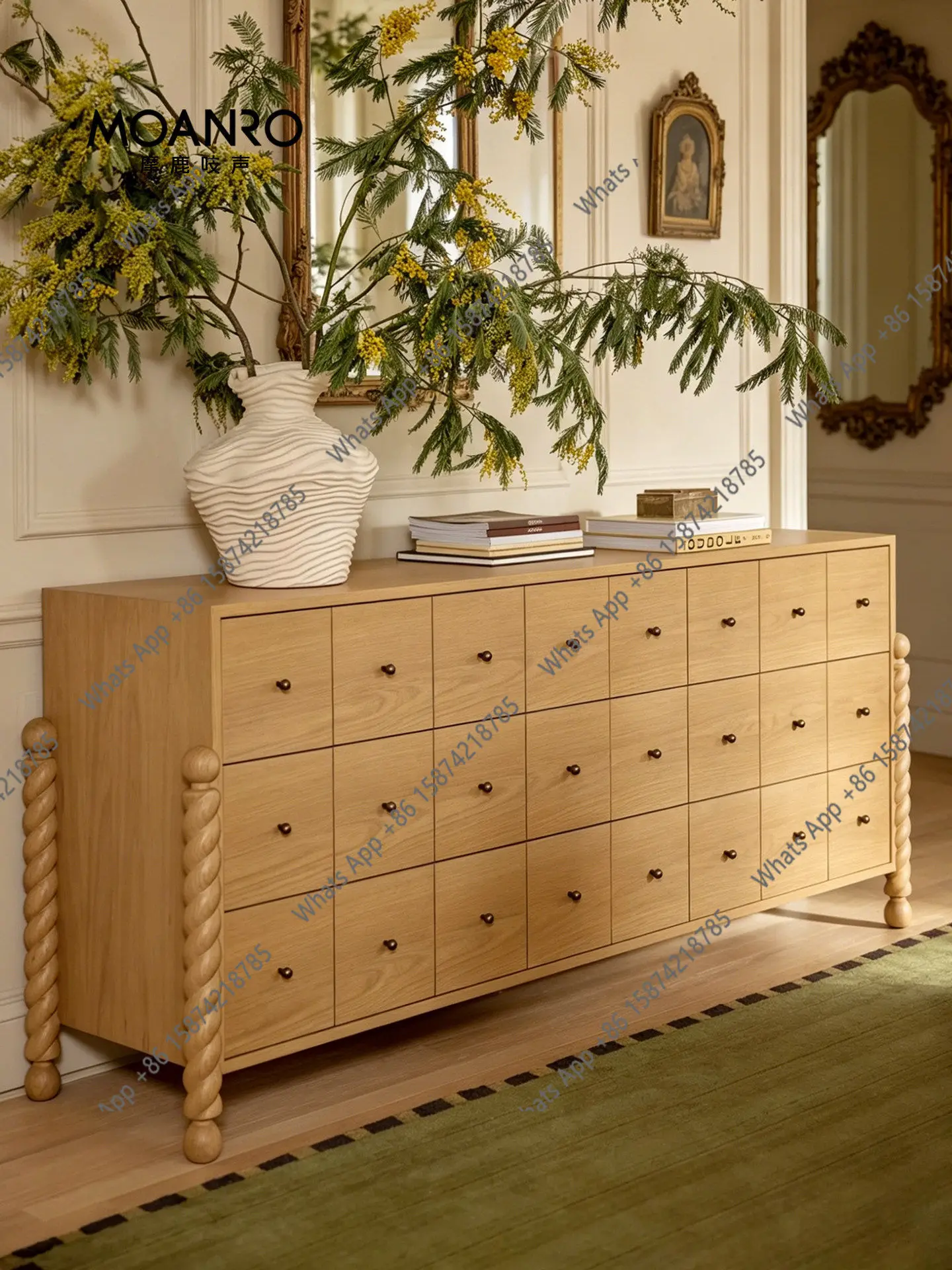 

Cv Designer Wabi-sabi Chest Of Drawers, Home Bedroom Wall-to-wall Integrated Storage Cabinet, Master Bedroom Storage Cabinet, Lo