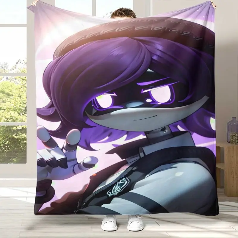 Murder Drones Uzi N Cyn Cartoon Flannel Throw Blanket,Cozy Warm Blanket for Bed,Sofa,Living Room,Picnic,Camping,Home Decor,Gift
