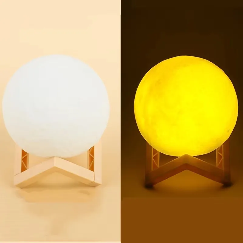 탁상용 달 장식, 달 램프, LED 루나 야간 조명, 침실 장식용 테이블 램프, 어린이 및 친구를 위한 조명 선물