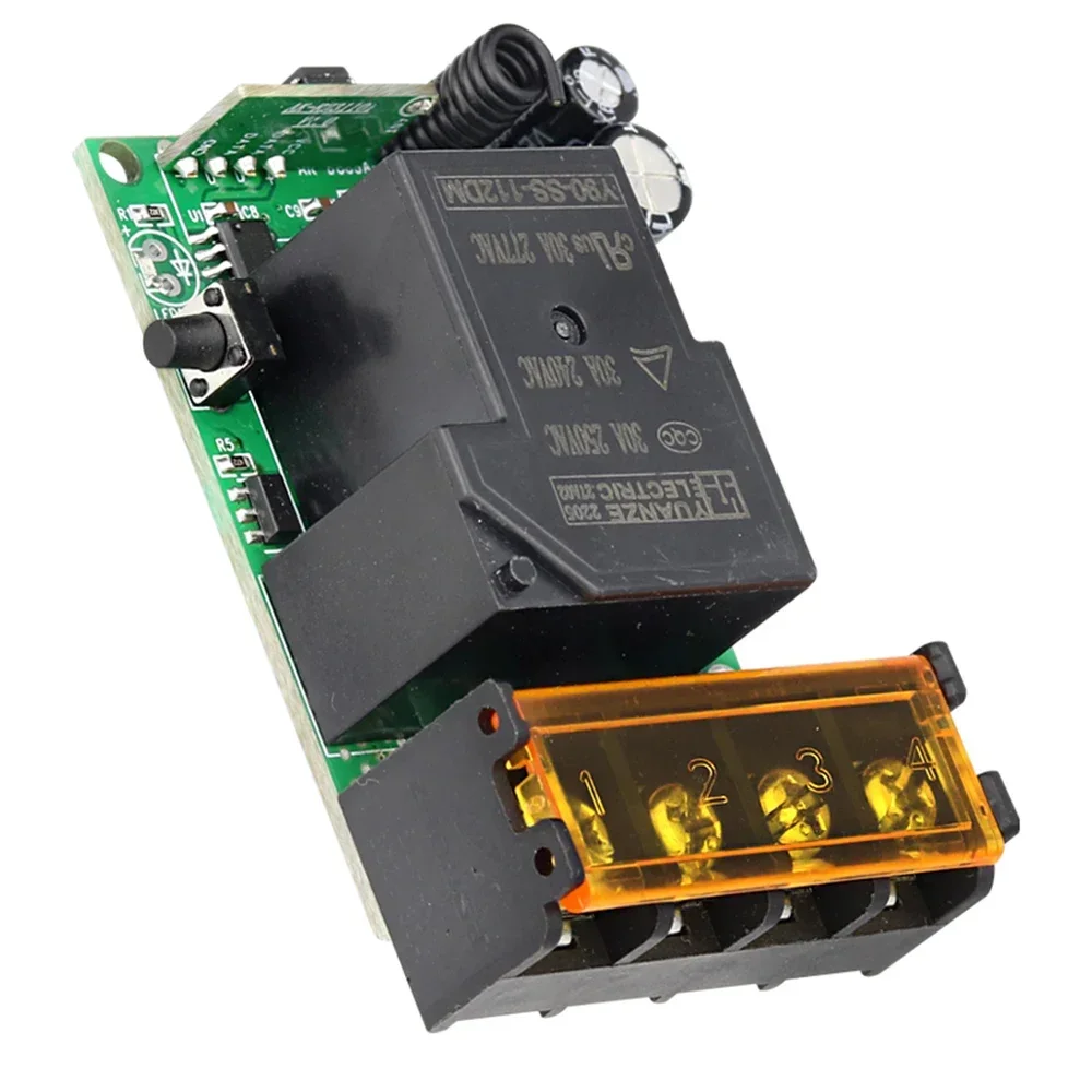 433MHz Wireless Remote Control Switch 433MHz RF Learning Remote Control AC 85-220V 30A On Off Remote Controller Transmitter