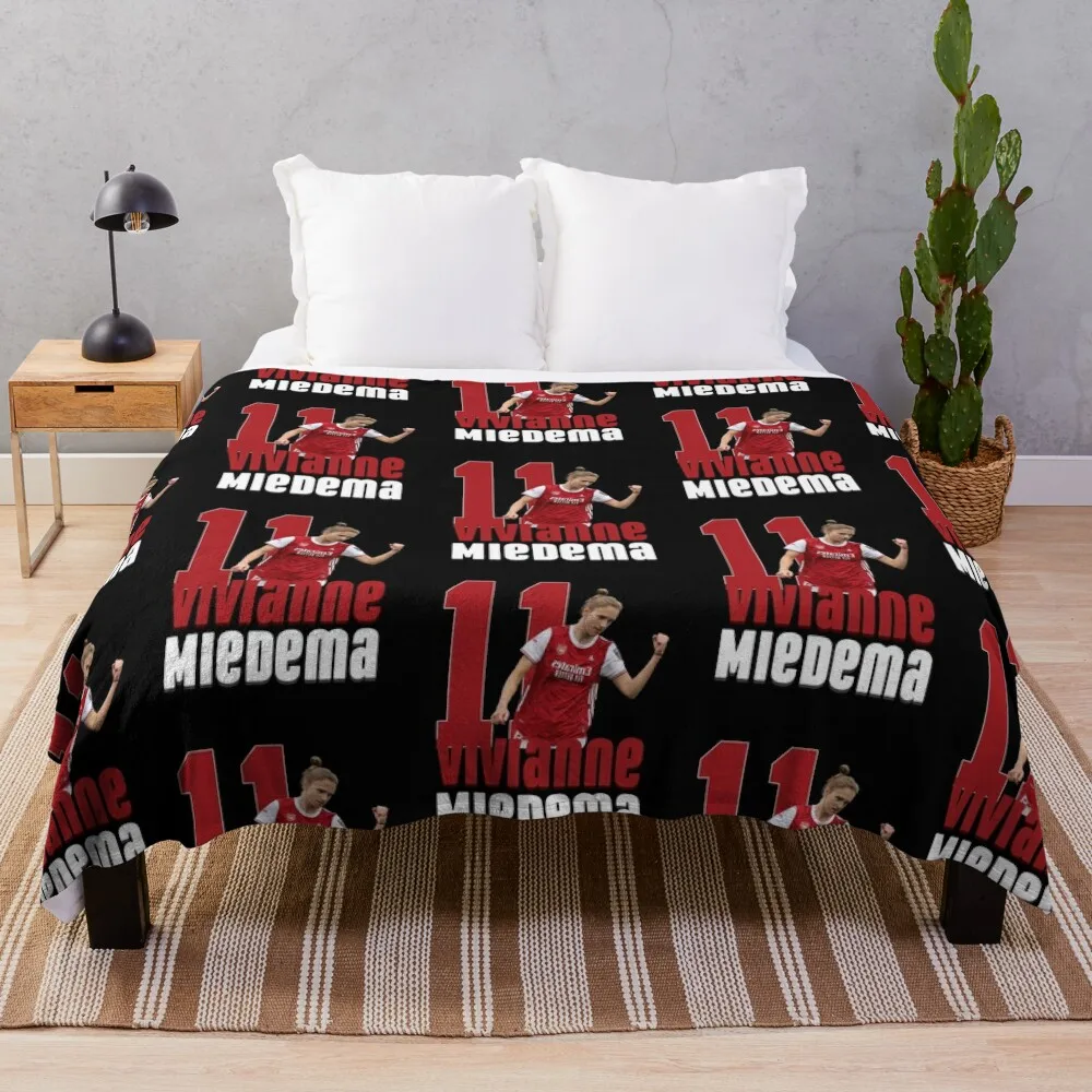 Vivianne Miedema Graphic Player Throw Blanket Sofa Throw Moving Blankets