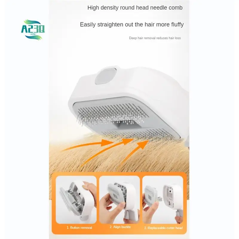 A23Q-Dog Clipper Grooming Kit And Vacuum Pet Grooming Tools, Low Noise Dog Hair Remover Pet Grooming Supplies Cats EU Plug