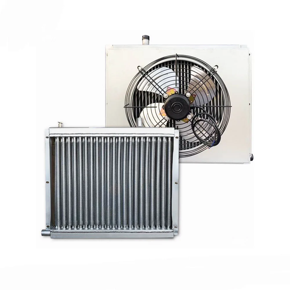 Industrial Hot Water To Heating Air Heat Exchanger With Fan Radiator