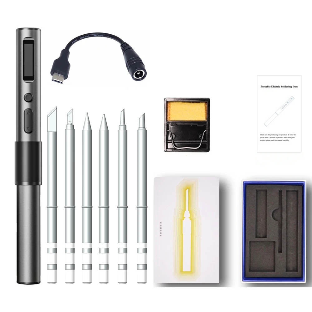 MINI65 Smart PD 65W Electric Soldering Iron Adjustable Constant Temperature Metal Shell for Home Appliance Repair