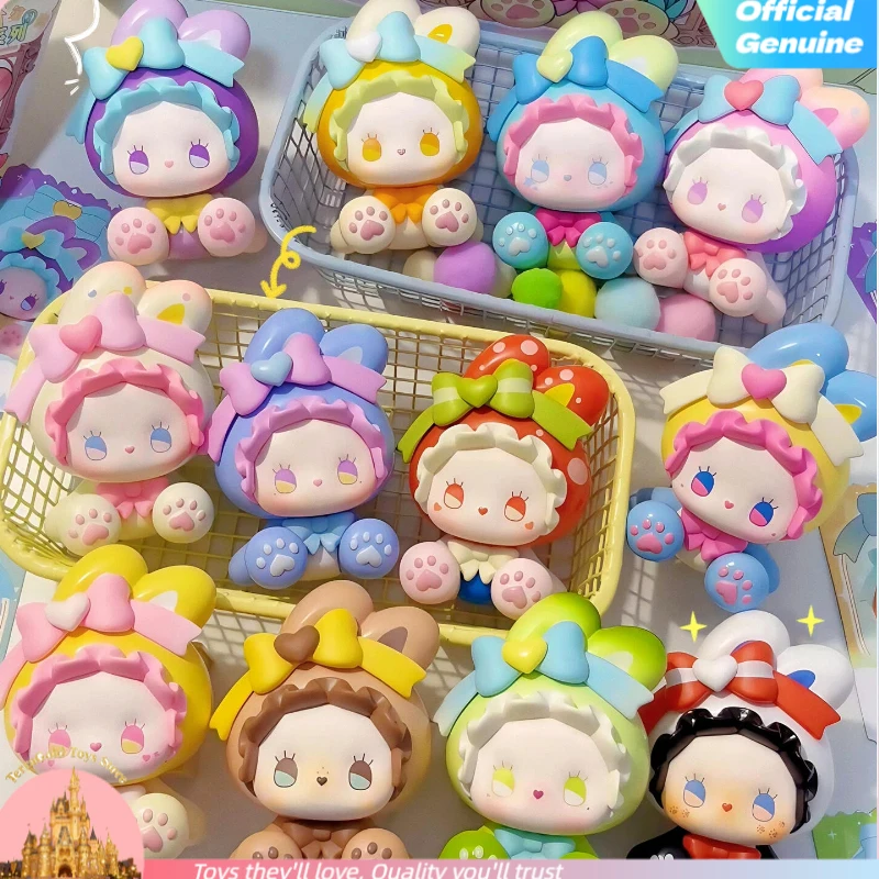 

Authentic Emma Rabbit Collector Series 2 Mini Blind Box Cute Flocked Figurine Desktop Ornament Gift For Girls And Blind Box Fans