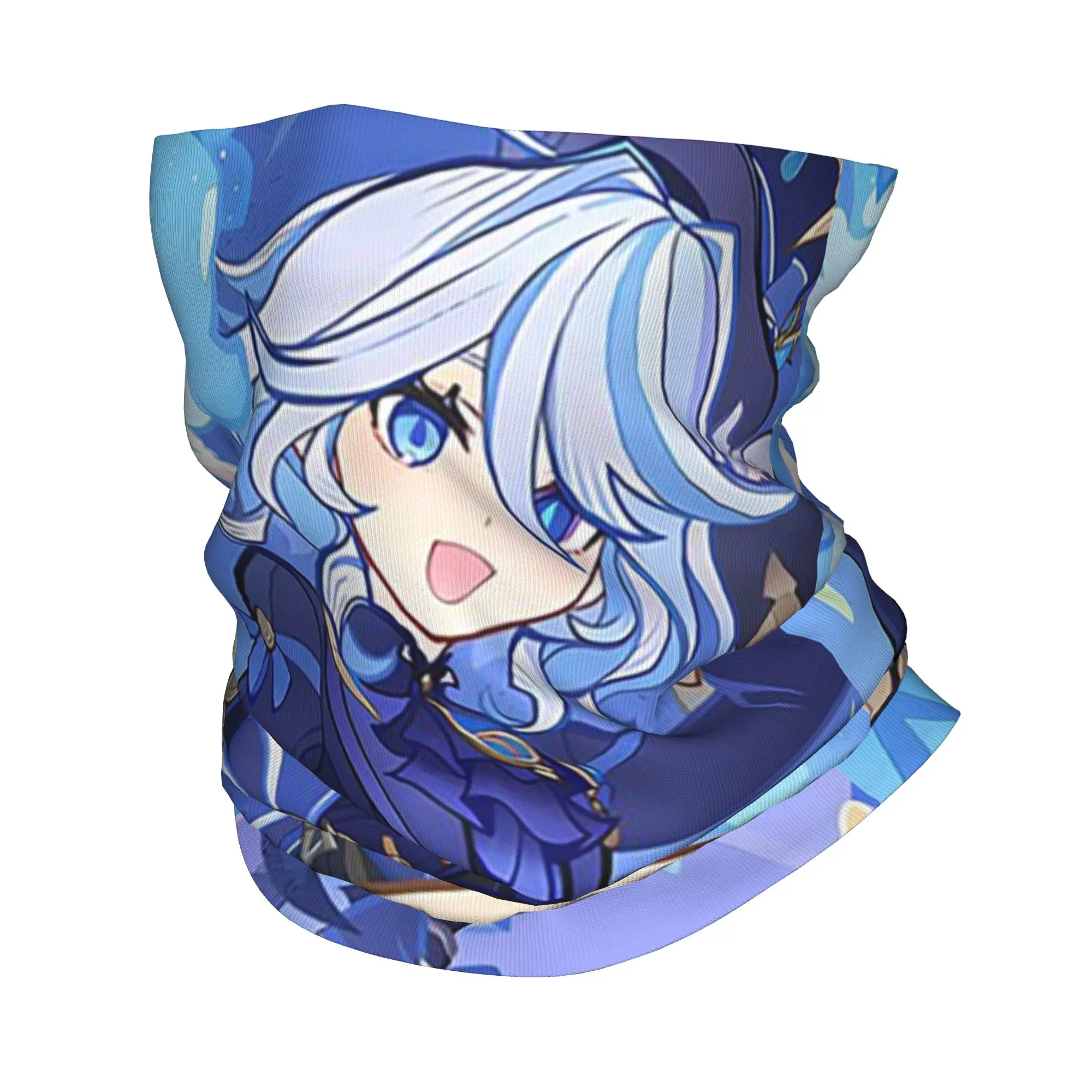 Furina Genshin Impact Game Bandana Neck Gaiter Printed Mask Scarf Warm Balaclava Cycling Unisex Adult All Season