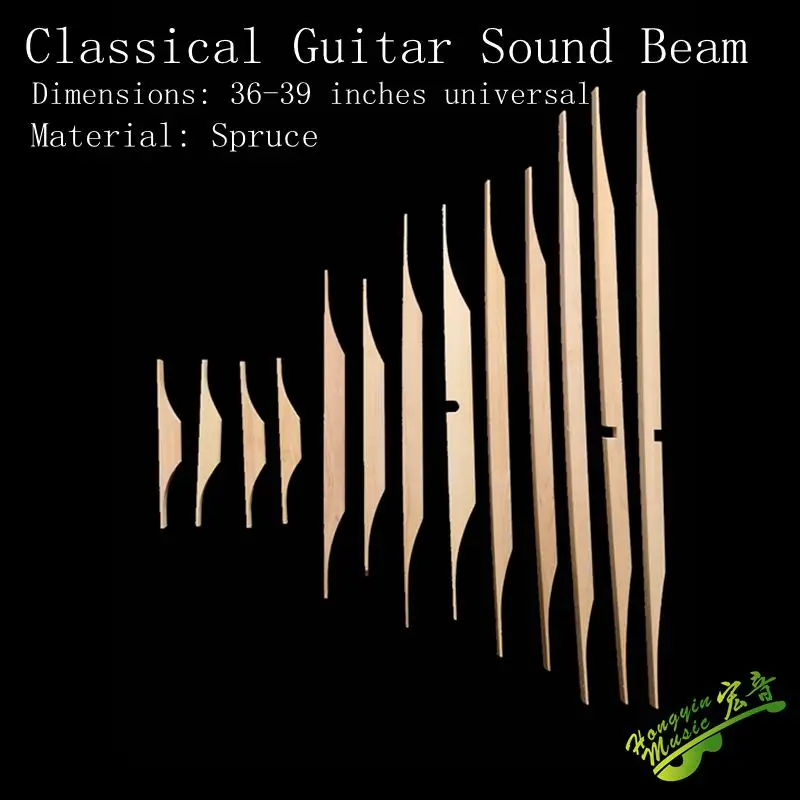 Fichtenholz-Kit für klassische Gitarren, Akustikgitarren, Gitarrenbauer-Werkzeugmaterial, geformte Streben für Dreadnought-Gitarren – Detail 4
