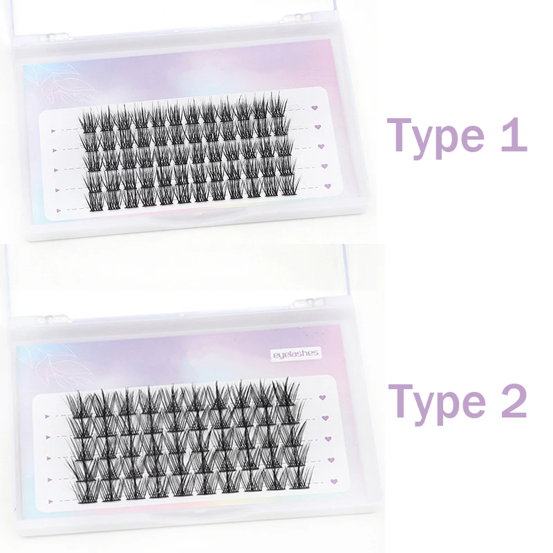 DIY Cluster False Eyelashes Extension Segmented Premade Volume Fans Makeup Tool Cilia Individual Eyelash Bundles Cluster Lashes