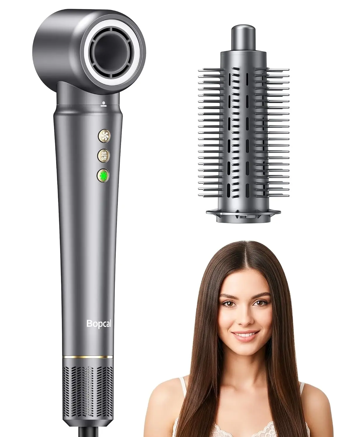 2-in-1 Ionic Hair Dryer Brush, Fast Drying & Styling, Frizz-Free Volumizing, Lightweight for Daily Use