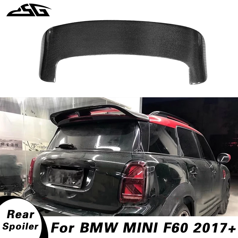 Carbon Fiber Rear Spoiler Wing For BMW MINI Countryman F60 2017+ Car Rear Trunk Lid Tail Fins Upgrade