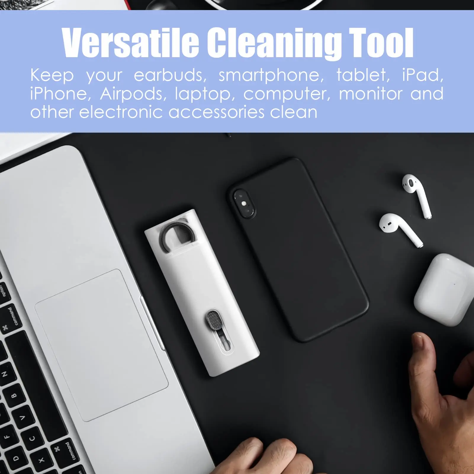 7-in-1 Computer Keyboard Cleaner Brush Kit Keycap Puller Bluetooth Earphone Cleaning Pen For AirPods 3 Pro Headset Cleaning Tool