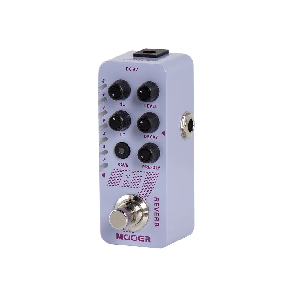 MOOER R7 Digital Reverb Guitar Effect Pedal Processor 7 Classic Tone Reverb Effect for Guitar Buffer Bypass New Micro Pedal