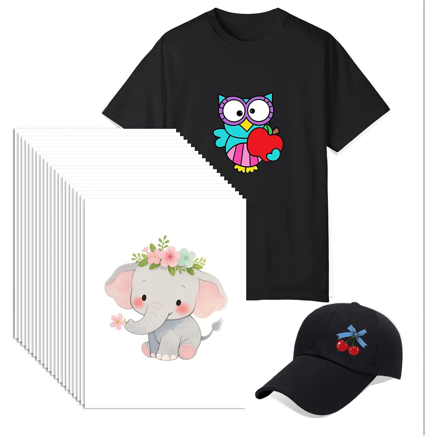 

Темная переводная бумага, 5 листов, 2 варианта размера (США и А4), для темных футболок и одежды своими руками, легко наносится нагревом, профессиональных результатов