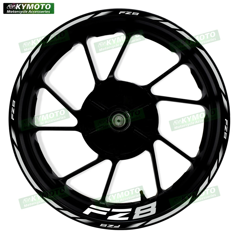 For Yamaha FZ8 FZ 8 motorcycle 17 inch front and rear wheel stickers modified waterproof reflective wheel rim stickers