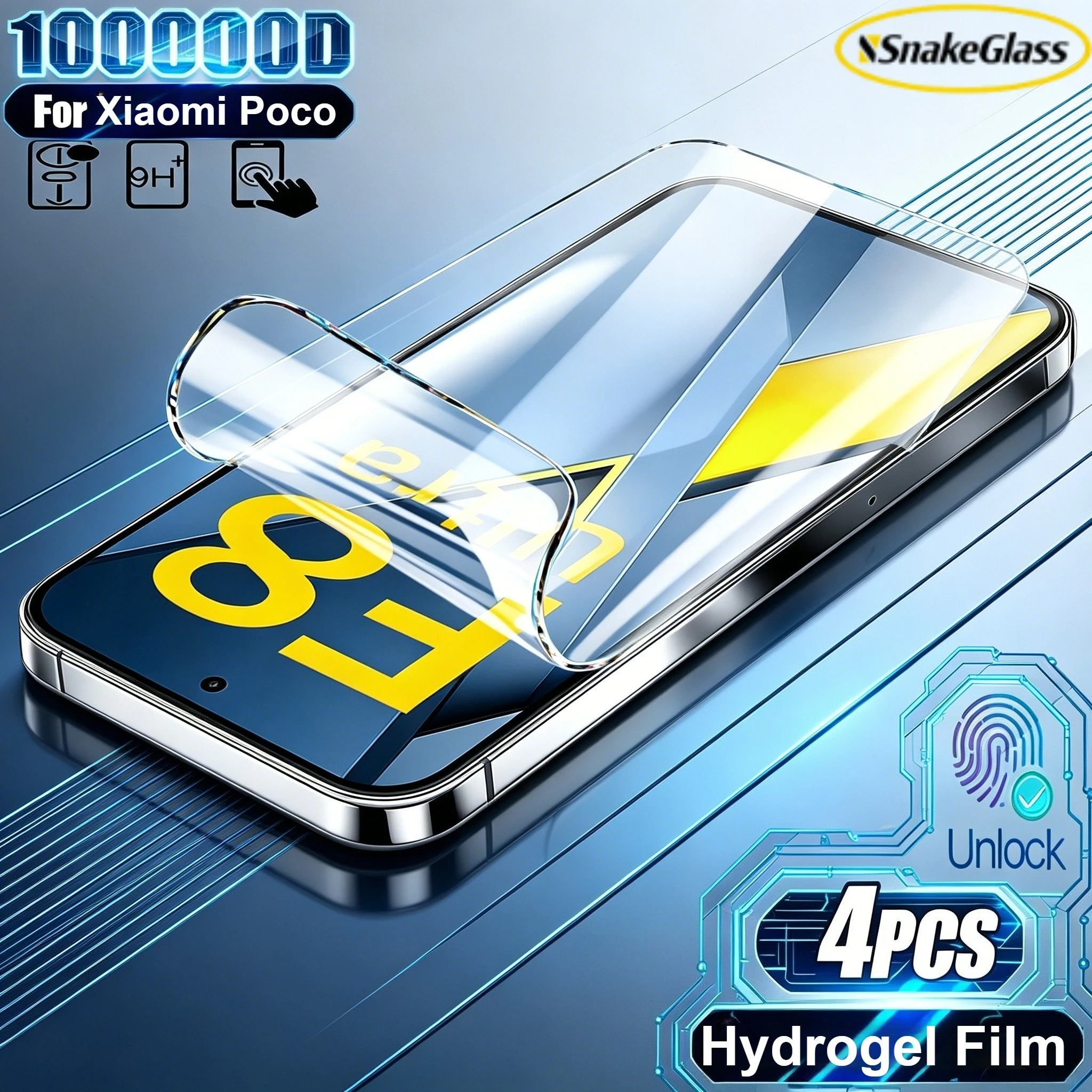 4 Stück Hydrogel-Folie für Xiaomi POCO F8 Ultra M8 Pro F7 X6 X5 M5 M6 F4 F5 F6 C85 4G C65 C75 M7 X7 X8Pro Max Displayschutzfolien