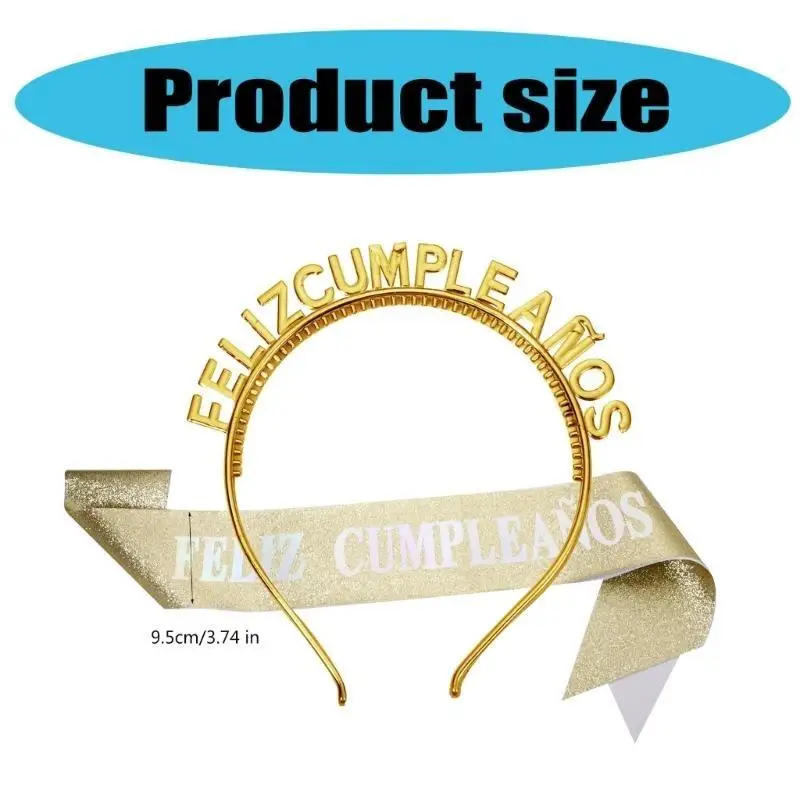 A52E Glitter Sash & Masquerades Women Headbands Suit Adults Girls Headwear for Children and Teens