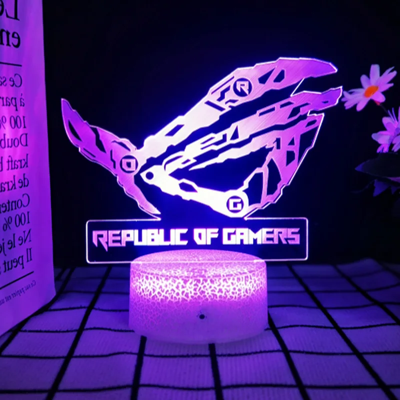 GAMER 3D LED Lamp Cool Gaming Room Setup Lighting Decoration for Gamer Bedroom Cute Room Decor Game Logo Lamps Personalized Gift