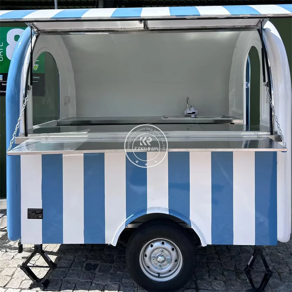 Custom Hot Dog Burger Truck High Mobile Kitchen Food Truck Concession Trailer Outdoor Catering Food Trailer Fully Equipped