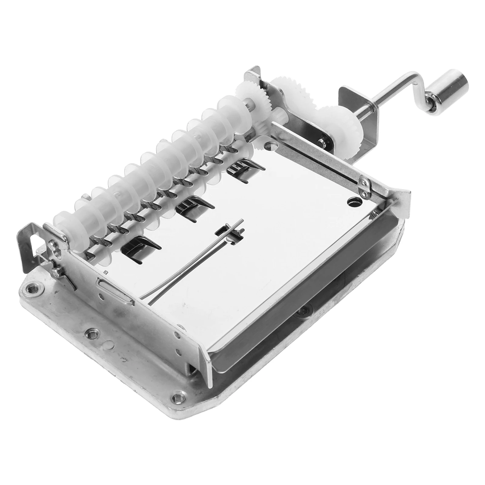 Movimento della carillon a manovella 15 note Nastro per ingranaggi in rame Striscia di carta Parte fai da te Movimento meccanico della carillon