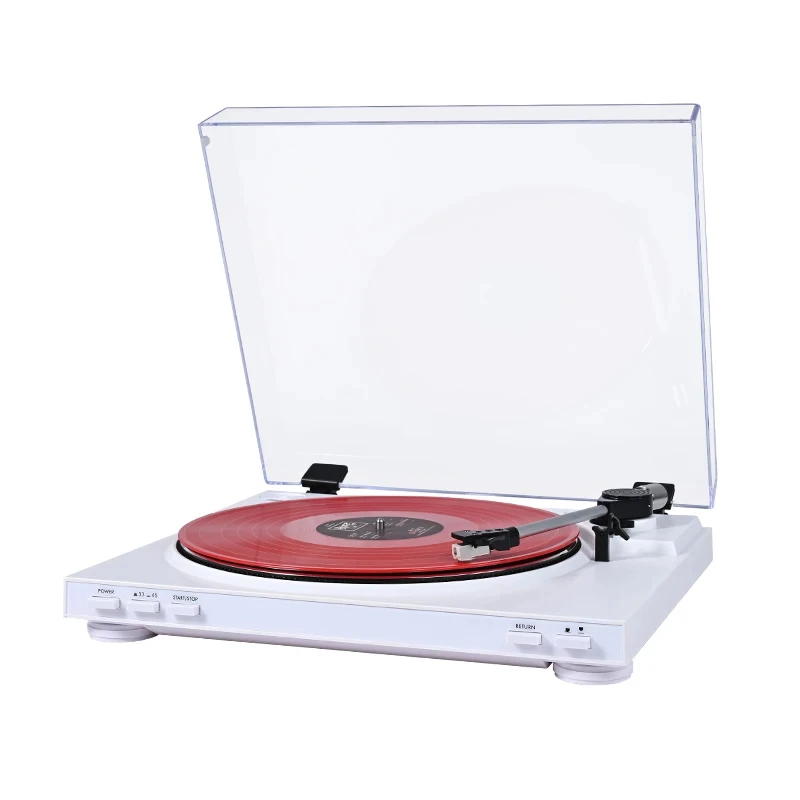 Retro Vintage LP Turntable 3-Speed Vinyl Records Player with Built-in Speakers BT5.0 AUX-in RCA Output for Audio Use