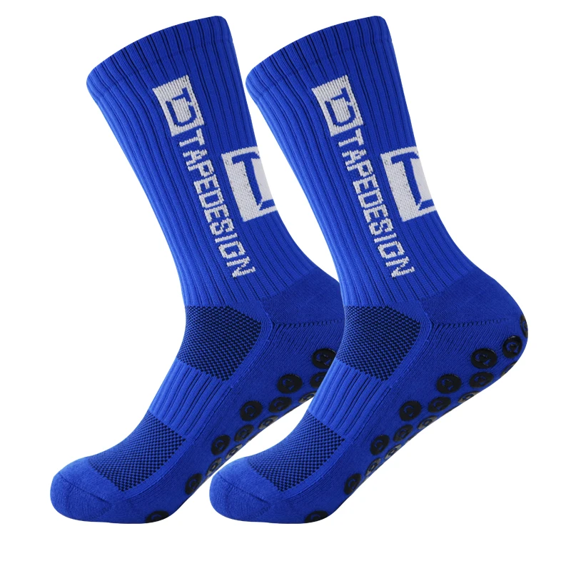 Meias de futebol antiderrapantes para homens, Mid Calf, antiderrapante, futebol, ciclismo, esportes