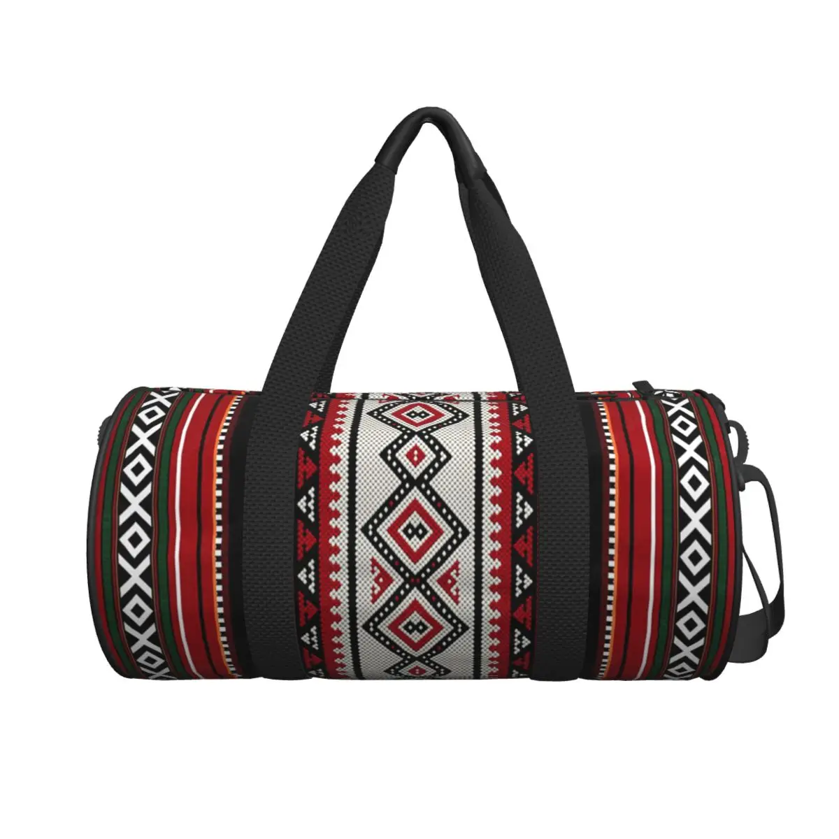 

Жирный красочный украинский стиль Вышиванка с вышивкой в богемном геометрическом стиле, большая спортивная сумка, дорожная сумка, сумка для фитнеса